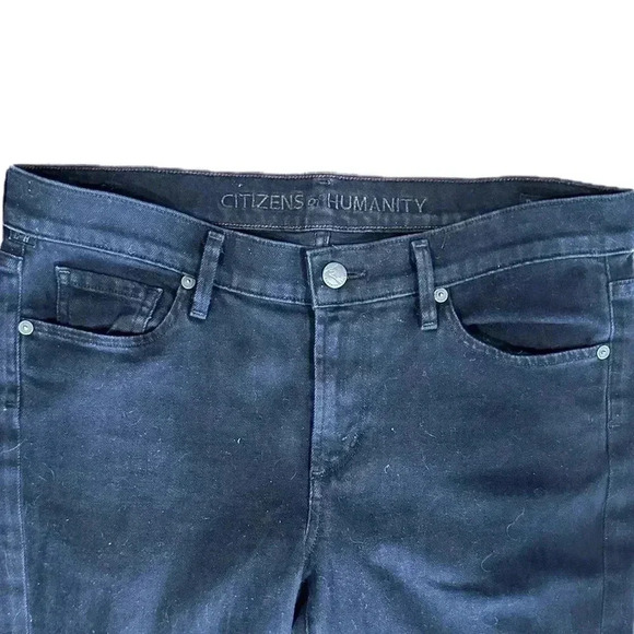 Citizens of Humanity Elson Medium Rise Straight Leg Jeans Black Size 30 - Picture 7 of 10